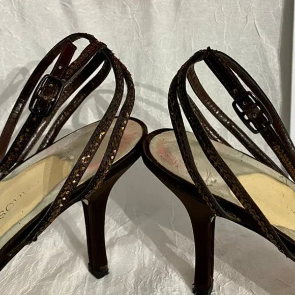 Strappy Evening Brown Sandal - Picture 10 of 13